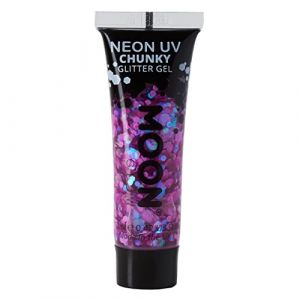 Moon Glow Neon Gel UV pailleté visage et corps Violet 12 ml (lot de 1) (NeonBeauty, neuf)