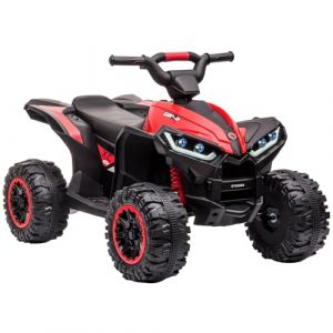 Quad Électrique Enfant 12V, Voiture Électrique pour Enfants avec LED Et Musique, 2 Vitesses 3-6 Km/h, Klaxon, ATV pour Enfants 3+ Ans 83x 53x 56 cm (HomeLI, neuf)
