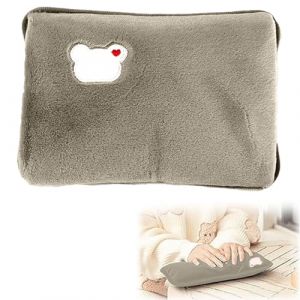 Bouillotte Electrique, Bouillotte Eau Chaude, avec Doublure en Peluche Douce, Electrique Chauffante Rechargeable, Électrique avec Housse en Flanelle (DIDIhouse, neuf)