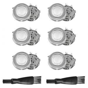 Aihoom 6 pcs Lames de Rasoir de Remplacement avec Brosse de Nettoyage, Compatible avec Philips S&eacute;rie 3000/5000, T&ecirc;tes de Rasoir &Eacute;lectrique pour Hommes, Accessoires pour Rasoir, SH50/30 (ZeYingLin, neuf)