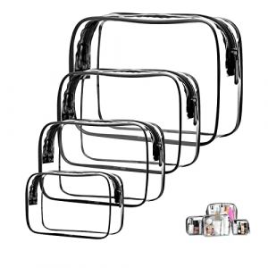 4PCS Trousse de Toilette Transparente,Trousse de Transparente, PVC &Eacute;tanche Trousse de Maquillage Voyage,Trousse de Toilette Durable &Eacute;tanche Multi-usages (gzchaoke, neuf)