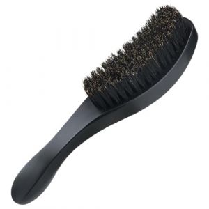 Brosse &agrave; barbe pour hommes, brosse &agrave; ondes incurv&eacute;es de 8 x 2 pouces avec poign&eacute;e ergonomique, brosse &agrave; cheveux &agrave; poils en nylon et sanglier, bosse &agrave; barbe en bois pour la maison, salon (RFITGNEEDNEED, neuf)