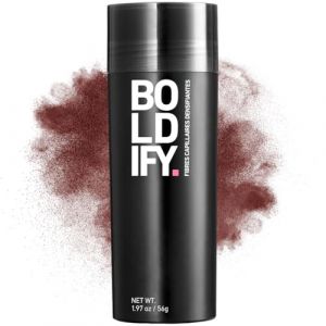 BOLDIFY Fibres Capillaires Naturelles - 56g - Poudre Densifiante &ndash; Masque la Perte de Cheveux en 15s &ndash; Pour Hommes et Femmes (Ch&acirc;tain roux fonce) (BOLDIFY EUROPE, neuf)