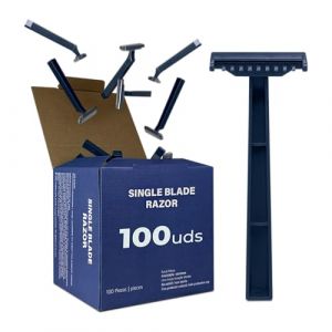 Rasoirs Jetables 1 Lame - 100 pi&egrave;ces - Rasoirs en Acier Inoxydable pour Professionnels (OBLAIT, neuf)