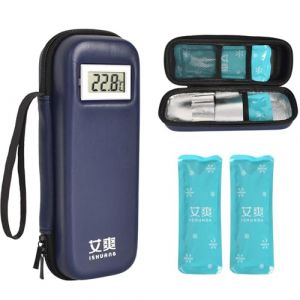 Pochette Isotherme Insuline avec Poche Glacière à Insuline, Trousse Sac Medicament Voyage, Insuline Trousse Isotherme Portable avec 2 Poches de Gel, Insuline Diabétique Voyage pour Organiser (sacrejin, neuf)