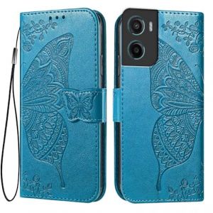 EASSGU Coque pour Motorola Moto g05 / Motorola Moto E15 (6.67" inches) Etui Flip Magn&eacute;tique avec 3 Fentes pour Cartes 1 Portefeuille, Housse - Bleu (EASSGU, neuf)