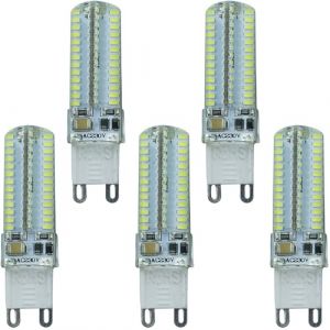 Ampoule &agrave; LED G9 5W, AC220V, &eacute;quivalent d'ampoule &agrave; halog&egrave;ne 50W, 500LM, Ampoules de Base &agrave; &eacute;pingle G9 pour Lustre(Blanc Froid) (xiongmai, neuf)
