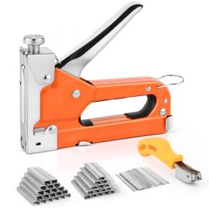 Gaethra Agrafeuse Murale 3-en-1 – Agrafeuse Bois avec 3000 Agrafes & Arrache-Agrafes, Agrafeuse Tapissier à Force Réglable – Idéale Comme Agrapheuse Bricolage pour Décoration & Fixation de Câbles (KYRIACOSGATHRA, neuf)