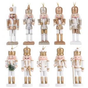 VorFor 10PCS Casse Noisette Noel Puppe,12cm Figurine, Nutcracker Christmas,Casse Noisette en Bois(Platine),D&eacute;coration De No&euml;l &agrave; l'int&eacute;rieur,Un Excellent Cadeau De (VorFor, neuf)