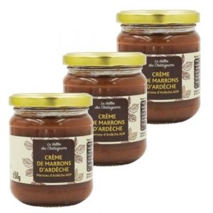 Lot 3x Cr&egrave;me de marrons d'Ard&egrave;che AOP - Bocal 250g (Toilinux, neuf)