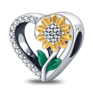 QIKAOLA 925 Charms en argent sterling Perles pour Pandora Plage Oc&eacute;an Amour Famille Animaux Charms Pendentif Fit pour bracelets et colliers europ&eacute;ens (QIKAOLA, neuf)