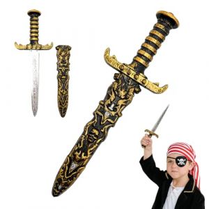 JUGUTA 2 Pi&egrave;ces, &Eacute;p&eacute;e En Plastique, Jouet D'&Eacute;p&eacute;e Pirate En Plastique, Dague &Eacute;p&eacute;e De Pirate, &Eacute;p&eacute;e De Pirate, Pour Accessoires De Costume De Pirate Accessoires De F&ecirc;te De Pirate (ROXYROX FASHION, neuf)