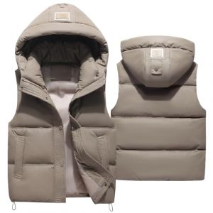 SEAUR Doudoune sans Manche Enfant Gilet Duvet &agrave; Capuche L&eacute;ger Fille Gar&ccedil;on Manteau sans Manches Chaude Automne Hiver 140 (MANDIGLO, neuf)