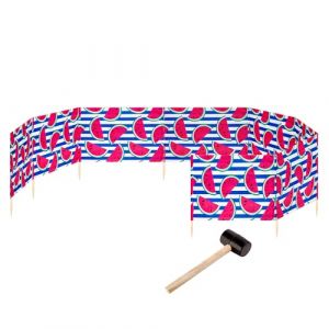 Garronda Paravent 12m Plage Coupe-Vent Camping Brise-Vent avec Marteau en Caoutchouc GAEX001 (Past&egrave;que-66, 12 m) (Hisert, neuf)