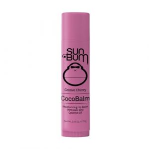 Sun Bum Coco Balm Baume à lèvres, formule hydratante et sans silicone, à base d'aloe vera et d'huile de noix de coco, Groove Cherry, 4,25 g (Mon Shop Beauté ⭐⭐⭐⭐⭐, neuf)
