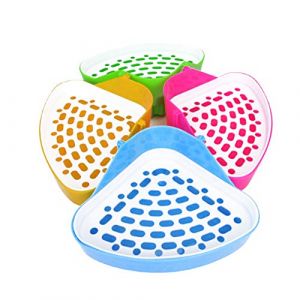 JER 1 Pack Triangle Petit Pot Coin liti&egrave;re pour Animaux Pan Bo&icirc;te de literie pour Petits Animaux Lapin Guin&eacute;e Cochon Chinchilla - Couleur al&eacute;atoire Produits pour Animaux Domestiques (Yayuefindei, neuf)