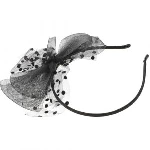 SMASOLO Bandeau R&eacute;tro &agrave; Cheveux Pour Femme Large En Dentelle Filet Noir Voilette N&oelig;ud Chic &Eacute;l&eacute;gant Pour F&ecirc;te C&eacute;r&eacute;monie Et Usage Quotidien (SEASOON, neuf)