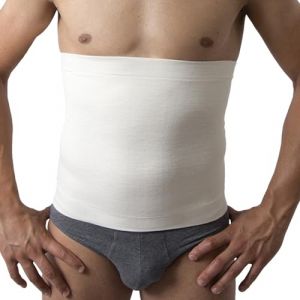 Beman 557 &ndash; Ceinture ventre‑dos laine m&eacute;rinos et coton, ceinture lombaire &eacute;lastique chauffante haute, anallergique, H.31 cm (Blanc, 6) (GSC Brand's Services, neuf)