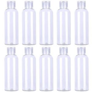 10 Pcs Flacon Vide Voyage, 100ml Flacon avec Flip Cap Vide Rechargeable Bouteille de Voyage pour Cosmétiques, Lotion, Crème, Shampoing, Gel Douche, avec Entonnoirs et Étiquettes (Snorkeling Sky, neuf)