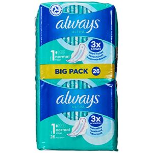 Always Ultra Normal Lot de 26 serviettes hygiéniques avec ailettes Taille 1 (WeServ Store, neuf)