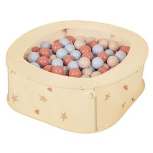 Selonis Piscine Pliable &Agrave; Boules pour B&eacute;b&eacute;s Pop-Up Maison Tente De Jeu pour Enfants 81X81X28cm/200 Balles 7cm L'int&eacute;rieur Et L'ext&eacute;rieur, Beige Clair: Beige Pastel/Bleu Pastel/Saumon (OtherEden &  DUmalDU, neuf)