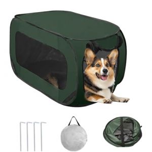 Enclos pliable pour chien, tissu Oxford imperméable, pour animaux de compagnie, enclos portable pour l'intérieur et l'extérieur, pour petits chats, chiens, cage (YUANPU-UK, neuf)