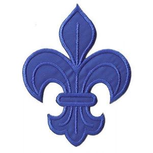 Patche &eacute;cusson thermocollant Fleur de Lys (Naga.Hitam, neuf)