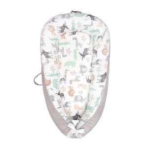 Réducteur de Lit Bébé 80x50cm en Coton, Nid Bébé Portable, Bébé Nest Doux et Confortable, Oreiller Sommeil Bébé, Nid d'ange Pour Bébé Nouveau-né, Insert Amovible Lavable, #2 (Surakey, neuf)
