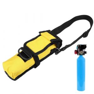 Porte-bouteille de poche à oxygène de plongée, Système de fibres sûres | Récipient de voyage de 0,5-L, sac roulant pratique pour dispositifs de respiration, kit d'aventure pour la plongée et les inser (PingJieShangMao, neuf)