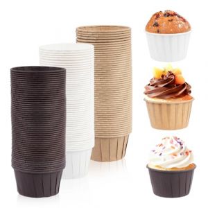 150 Pcs Caissette Muffins Papier, Caissettes Cupcake, Moules &agrave; Cupcakes et Muffins, Moule Muffin Papier Cuisson G&acirc;teau, Moules &agrave; Muffin en Papiers pour mariages anniversaires No&euml;l f&ecirc;tes (3 couleurs) (bigemai, neuf)