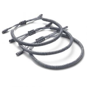 LUCKY BUDDHIST - 3 bracelets porte-bonheur tib&eacute;tains + cadeau bouddhiste ! - Fait main. Ajustable &agrave; votre poignet. Pour hommes et femmes. Bracelets d'amiti&eacute; en tissu tress&eacute; (Lucky Buddhist ?, neuf)