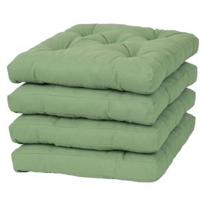 VISTE TU HOGAR Lot de 4 Coussins de Chaise 40x40x5 CM Effet Tridimensionnel Garnissage 100% Polyester Idéal pour Salle à Manger Terrasse Salon et Restaurant Couleur Vert Avocat Fabriqué en Espagne (VISTE TU HOGAR, neuf)