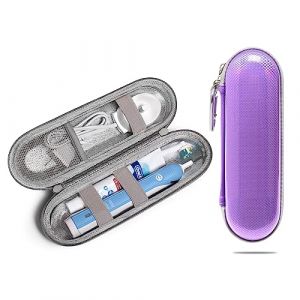 Nincha Étui EVA pour Brosse à Dents Électrique - Imperméable, Antichoc, Résistant à l'Humidité, Grande Taille - Violet - Compatible avec Oral-B IO/Pro/Smart Series, Philips Sonicare (youmang, neuf)