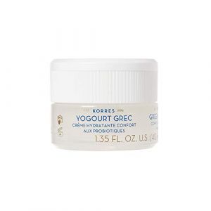 KORRES Crème Hydratante Confort Absolu pour Peaux Sensibles/Normales à Mixtes/Repulpée/Apaisée Yaourt Grec/Probiotiques, 40 ml (A. Vogiatzopoulos & A. Koutsogeorga, neuf)