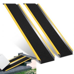 Tubiaz 2X Rampe de Chargement, Rampe d'accès en Alimunium, Rail de Chargement Antidérapant, 118 x 26 x 5 cm, pour Camions, Véhicules, Moto (BIGBIGDUCK, neuf)