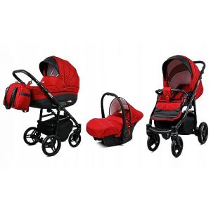 BabyLux&reg; Enfant Poussette Combin&eacute;e Set 3 en 1 - Axel - incl. Nacelle, Canne, Si&egrave;ge de voiture - Si&egrave;ge Auto - Landau B&eacute;b&eacute; - avec Sac &agrave; langer, Habillage pluie, Moustiquaire etc. (BabyLux-shop, neuf)