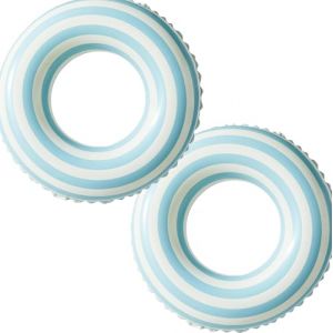 2 pcs Bou&eacute;e de natation, matelas pneumatique gonflable, pneus de piscine gonflables pour enfants et adolescents pour la baignade d'&eacute;t&eacute; en piscine (bleu-2) (DINGJIEZHONG, neuf)