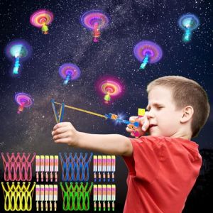 ZZXLOPEZ Jouets LED Lumineux Helicoptere, 20 Pièces Jouet LED de Fronde, Lumineux Catapulte Volant Jouet, Jouets Lumineux, Jouets de Fronde de Fête pour Enfants Anniversaire,Hélicoptères Jouets Volant (KHORIUK DANIELA, neuf)
