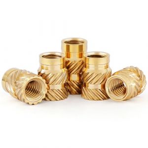 Inserts filet&eacute;s M6,insert chauffant en C3640 laiton 50 pi&egrave;ces M6*5 * 8 &eacute;crous molet&eacute;s m&eacute;triques,&eacute;crous de quincaillerie filet&eacute;s femelles standard pour composants en plastique et d'impression 3d (Starlight66, neuf)