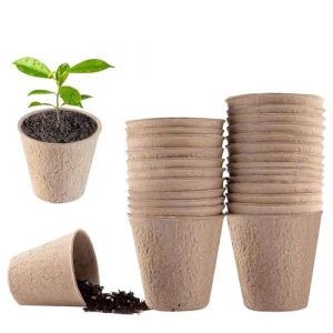 Dyiouxin Pots de Culture Biodegradable,Lot de 20 Pots de Semis de Plante,6CM Pot de Culture pour Semis,Godets de Rempotage Degradable,Peti Pot pour Plantation,pour Jardin,Potager,Serre (Toyar Newrgy, neuf)
