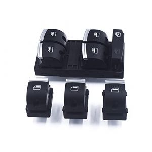 L&egrave;ve-vitre Bouton de Commande de commutateur de fen&ecirc;tre Principale pour Audi A3 8P A6 S6 RS6 C6 Q7 2004 2005 2006 2007 2008 2009 2010 2011 4F0959851H Bouton Levage (happy   123, neuf)