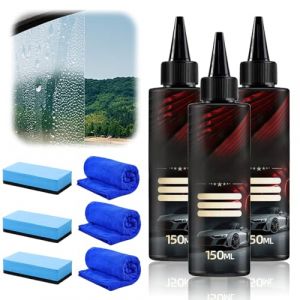Nettoyant Vitre Voiture, Film Oléophobe Pour Vitres D'automobiles, Nettoyant Pour Pare-brise De Voiture, Nettoyant Spécial Vitres et Miroirs, Idéal Contre la Poussière et la Pluie (1, 3 Pcs) (TBLMPNE, neuf)