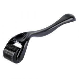 Derma Roller, 0.5 mm Derma-Roller Cheveux Rouleau à Billes Visage Derma-Roller pour Microneedling Masseur Barbe Anti-rides pour les Soins de la Peau Visage Corps Yeux (Noir) (Zifukeji, neuf)