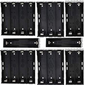 GTIWUNG 8 Pi&egrave;ces 1/2/3/4 &times; 3.7V 18650 Bo&icirc;tier de Support de Batterie Bo&icirc;te de Rangement en Plastique de la Couverture de la Batterie avec Pin(1/2/3/4 solts) + 2 Pz 18650 Bo&icirc;te &agrave; Piles en Plastique (GTIWUNG-FR, neuf)