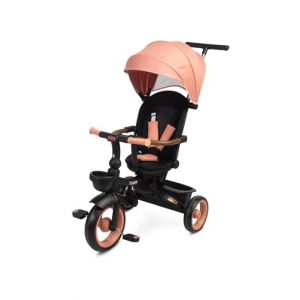 TOYZ - Tricycle Évolutif pour Enfants Saber - Vélo à 3 Roues pour Garçons et Filles - Tricycle avec Canne Parentale - Vélo Enfant avec Dossier et Ceinture de Sécurité - 51x104x101 cm - Rose Clair (IKS 2 Group, neuf)