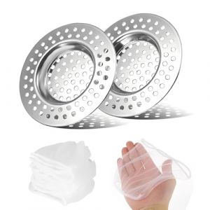 Juguta 2 Filtre à Évier 7.5cm,30 Filtre Jetable, Filtre de Vidange en Acier Inoxydable, Tamis d'évier, Crépine d'évier de Cuisine, Passoires D'évier, Filtrage d'Evier, Filtre Inoxydable Evier Panier (ROXYROX FASHION, neuf)