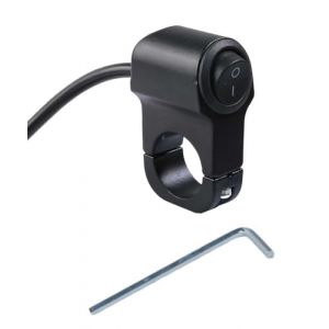 Flaconi Interrupteur Guidon Moto,Interrupteur D'arrêt de Phare de Moto en Alliage D'aluminium,Interrupteurs de Phare Étanche,Convient à la Plupart des Motos avec Un Diamètre de Guidon 7/8 " (shenhua auto, neuf)
