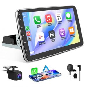 Hexinex Autoradio 1 din Android 13 Universel Voiture avec Cam&eacute;ra de Recul | &Eacute;cran Tactile 10 Pouces | GPS, Carplay, Android Auto | WiFi, Bluetooth, FM RDS, USB | Commande au Volant [1Go+32Go] (ADAMOSALVATORE, neuf)