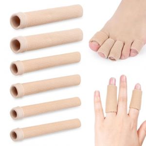 Lot de 6 Protection Orteils en Silicone 3 Tailles, Tube de Coussin D'orteil, Protège Orteils, Bandage de Tube de Protection des Doigts en Gel Doux pour Cors, Ampoules, Callosités, Orteils et Doigts (TsLinc, neuf)