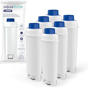 Aquafloow Filtre à Eau DLSC002 Compatible avec Machine à Café et Expresso DeLonghi® Magnifica® S, Eletta Explorer®, Dinamica®, PrimaDonna® et Série ECAM Cartouche Filtrante de Remplacement (6x) (agdmaster, neuf)